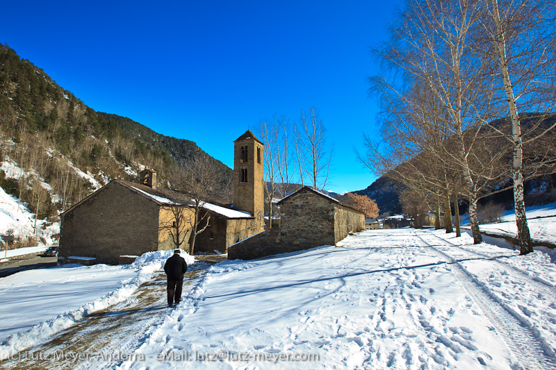 Andorra history: Rural buildings at La Cortinada, Vallnord, Andorra, Pyrenees