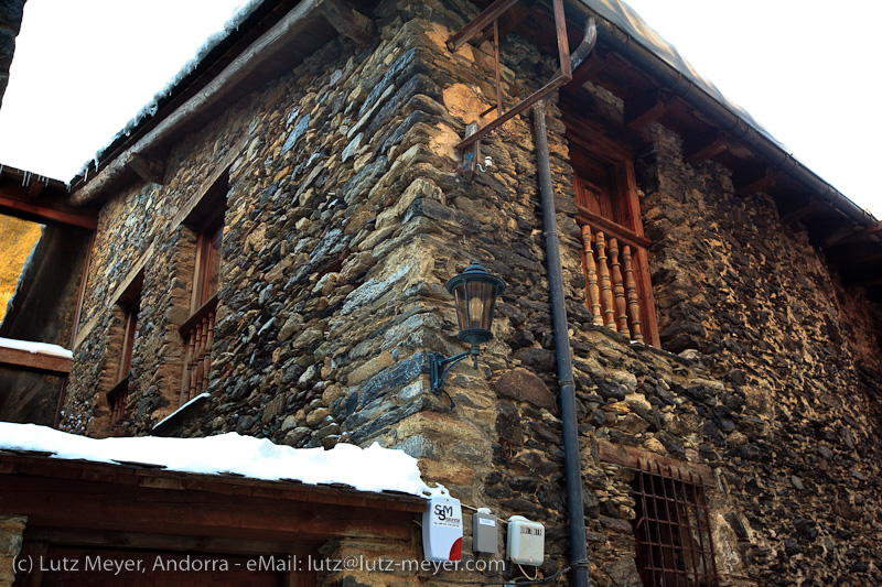 Andorra history: Rural buildings at La Cortinada, Vallnord, Andorra, Pyrenees