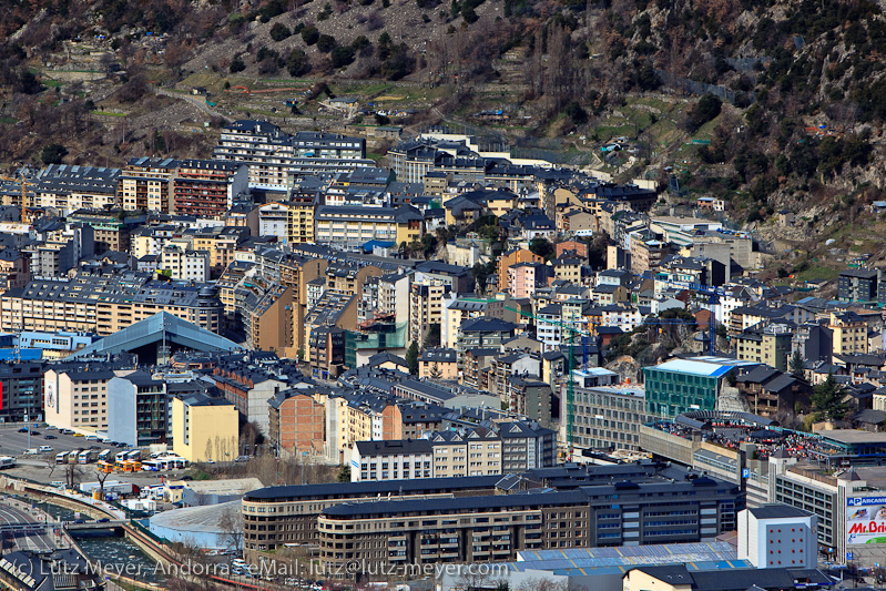 Andorra city view: Andorra la Vella uptown